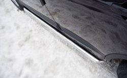 70 999 р. Защита порогов Russtal из трубы d63 мм с пластиковыми вставками для ног Nissan Qashqai 1 J10 рестайлинг (2010-2013) (Защита порогов с со скосами на торцах (вариант 1))  с доставкой в г. Пермь. Увеличить фотографию 2