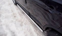70 999 р. Защита порогов Russtal из трубы d63 мм с пластиковыми вставками для ног Nissan Qashqai 1 J10 рестайлинг (2010-2013) (Защита порогов с со скосами на торцах (вариант 1))  с доставкой в г. Пермь. Увеличить фотографию 5