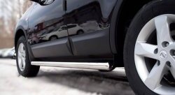70 999 р. Защита порогов Russtal из трубы d63 мм с пластиковыми вставками для ног Nissan Qashqai 1 J10 рестайлинг (2010-2013) (Защита порогов с со скосами на торцах (вариант 1))  с доставкой в г. Пермь. Увеличить фотографию 6