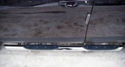 83 999 р. Защита порогов Russtal из трубы d76 мм с пластиковыми вставками для ног Nissan Qashqai +2 1 J10 дорестайлинг (2008-2010) (Защита порогов с со скосами на торцах (вариант 1))  с доставкой в г. Пермь. Увеличить фотографию 3