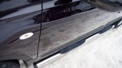83 999 р. Защита порогов Russtal из трубы d76 мм с пластиковыми вставками для ног Nissan Qashqai +2 1 J10 дорестайлинг (2008-2010) (Защита порогов с со скосами на торцах (вариант 1))  с доставкой в г. Пермь. Увеличить фотографию 4