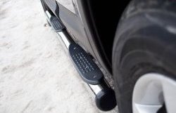 83 999 р. Защита порогов Russtal из трубы d76 мм с пластиковыми вставками для ног Nissan Qashqai +2 1 J10 дорестайлинг (2008-2010) (Защита порогов с со скосами на торцах (вариант 1))  с доставкой в г. Пермь. Увеличить фотографию 5