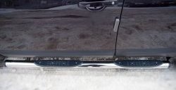 83 999 р. Защита порогов Russtal из трубы d76 мм с пластиковыми вставками для ног Nissan Qashqai +2 1 J10 дорестайлинг (2008-2010) (Защита порогов с со скосами на торцах (вариант 1))  с доставкой в г. Пермь. Увеличить фотографию 6