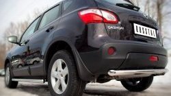 15 249 р. Защита заднего бампера (Ø63 мм, нержавейка) SLITKOFF  Nissan Qashqai  1 (2010-2013) J10 рестайлинг  с доставкой в г. Пермь. Увеличить фотографию 2