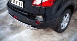 16 499 р. Защита заднего бампера (Ø63 и 42 мм, нержавейка) SLITKOFF  Nissan Qashqai +2  1 (2008-2010) J10 дорестайлинг  с доставкой в г. Пермь. Увеличить фотографию 3