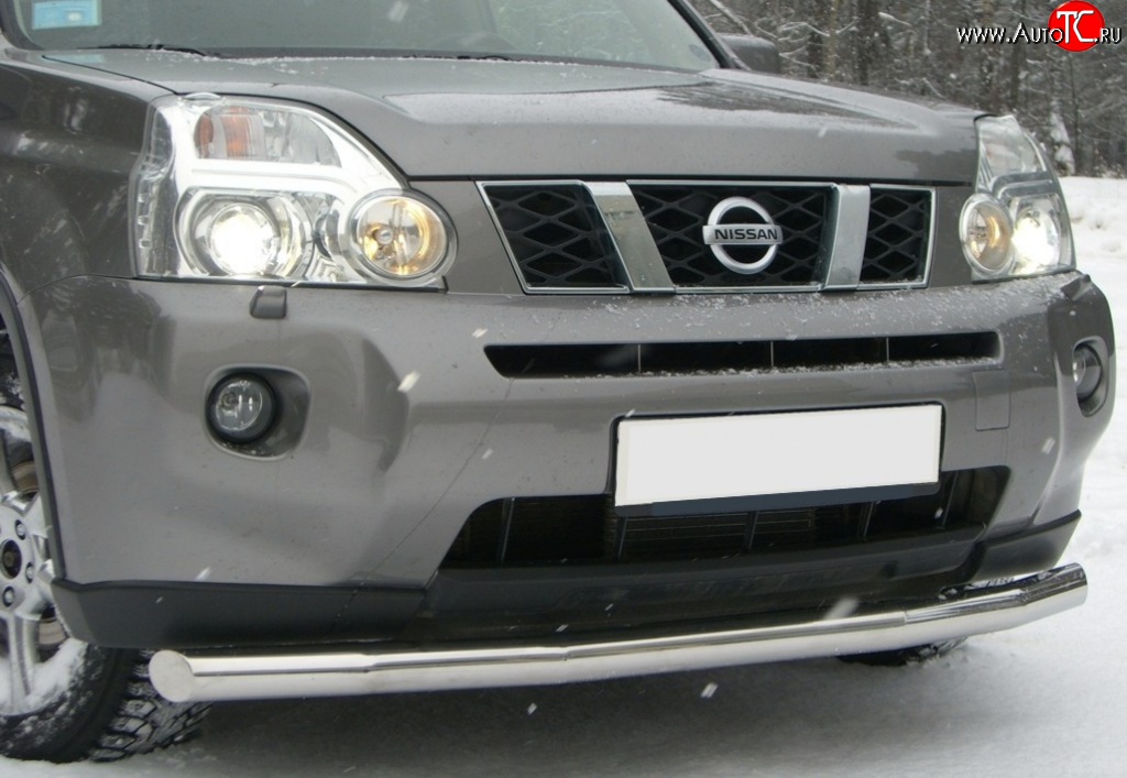 14 599 р. Одинарная защита переднего бампера SLITKOFF диаметром 63 мм Nissan X-trail 1 T30 дорестайлинг (2000-2003)  с доставкой в г. Пермь