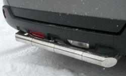 Защита заднего бампера (Ø63 мм, нержавейка) SLITKOFF Nissan X-trail  1 T30 (2000-2003) дорестайлинг