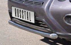 9 199 р. Одинарная защита переднего бампера Russtal диаметром 76 мм Nissan X-trail 2 T31 рестайлинг (2010-2015)  с доставкой в г. Пермь. Увеличить фотографию 2