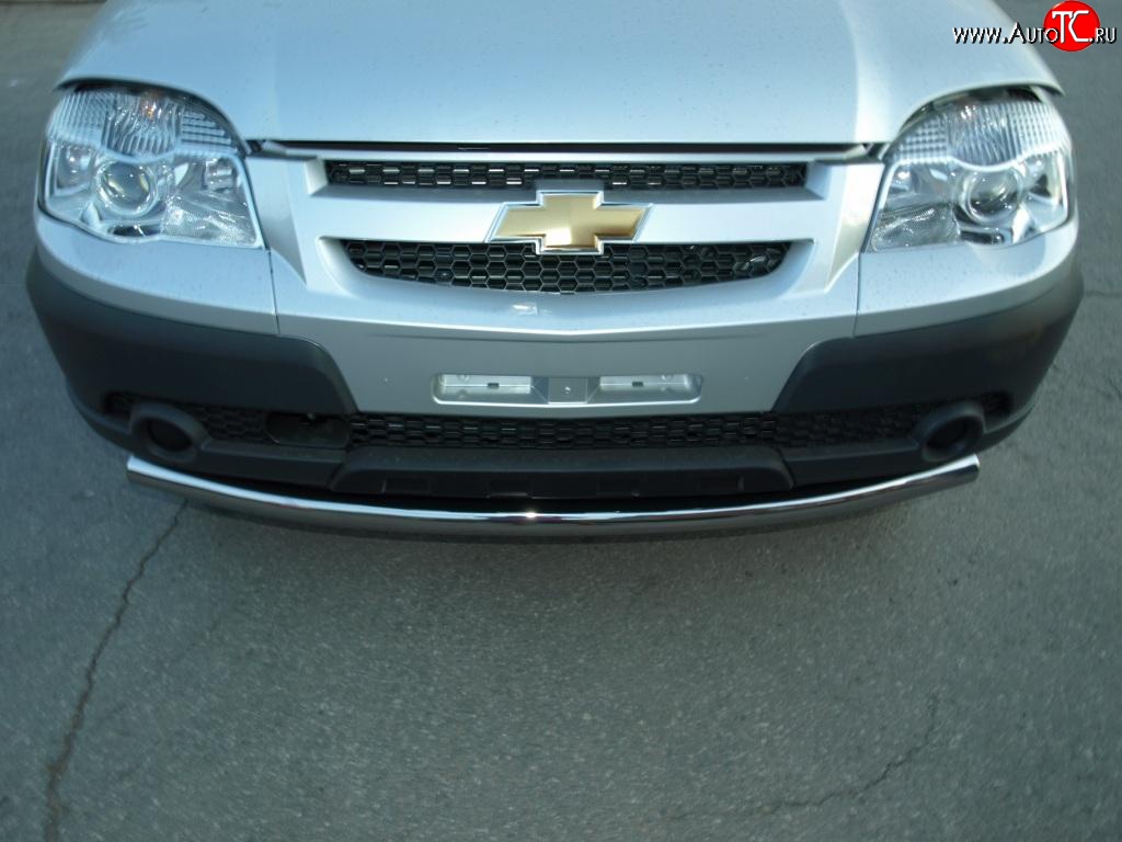 84 999 р. Защита переднего бампера Metall-Design 63 мм  Chevrolet Niva  2123 (2009-2020), Лада 2123 (Нива Шевроле) (2009-2021) (Сталь с покрытием, цвет серебристый)  с доставкой в г. Пермь