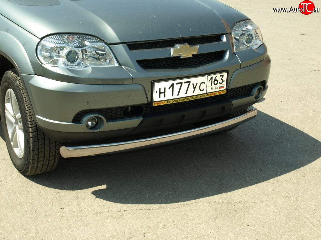 9 499 р. Защита переднего бампера Metall-Design из овальной трубы  Chevrolet Niva  2123 (2009-2020), Лада 2123 (Нива Шевроле) (2009-2021)  с доставкой в г. Пермь