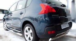 83 999 р. Защита порогов Russtal из трубы d76 мм с пластиковыми вставками для ног Peugeot 3008 рестайлинг (2013-2017) (Защита порогов с со скосами на торцах (вариант 1))  с доставкой в г. Пермь. Увеличить фотографию 2
