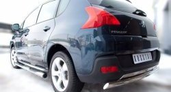 83 999 р. Защита порогов Russtal из трубы d76 мм с пластиковыми вставками для ног Peugeot 3008 рестайлинг (2013-2017) (Защита порогов с со скосами на торцах (вариант 1))  с доставкой в г. Пермь. Увеличить фотографию 4