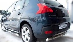 83 999 р. Защита порогов Russtal из трубы d76 мм с пластиковыми вставками для ног Peugeot 3008 рестайлинг (2013-2017) (Защита порогов с со скосами на торцах (вариант 1))  с доставкой в г. Пермь. Увеличить фотографию 8