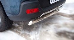 11 599 р. Защита заднего бампера (Ø75х42 мм, нержавейка) Russtal Peugeot 3008 рестайлинг (2013-2017)  с доставкой в г. Пермь. Увеличить фотографию 2