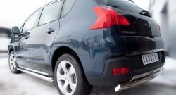 70 999 р. Защита порогов Russtal из круглой трубы диаметром 63 мм Peugeot 3008 рестайлинг (2013-2017) (Защита порогов с со скосами на торцах (вариант 1))  с доставкой в г. Пермь. Увеличить фотографию 3