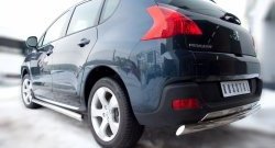 70 999 р. Защита порогов Russtal из круглой трубы диаметром 63 мм Peugeot 3008 рестайлинг (2013-2017) (Защита порогов с со скосами на торцах (вариант 1))  с доставкой в г. Пермь. Увеличить фотографию 7