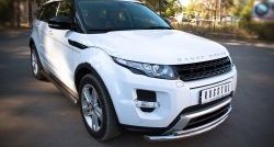 18 949 р. Защита переднего бампера (Dynamic, 2 трубыØ63 и 42 мм, нержавейка) SLITKOFF  Land Rover Range Rover Evoque  1 L538 (2011-2015) дорестайлинг 3 дв., дорестайлинг 5 дв.  с доставкой в г. Пермь. Увеличить фотографию 2