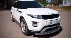 19 549 р. Защита переднего бампера (2 трубыØ76 и 42 мм, нержавейка) SLITKOFF  Land Rover Range Rover Evoque  1 L538 (2011-2015) дорестайлинг 3 дв., дорестайлинг 5 дв.  с доставкой в г. Пермь. Увеличить фотографию 2