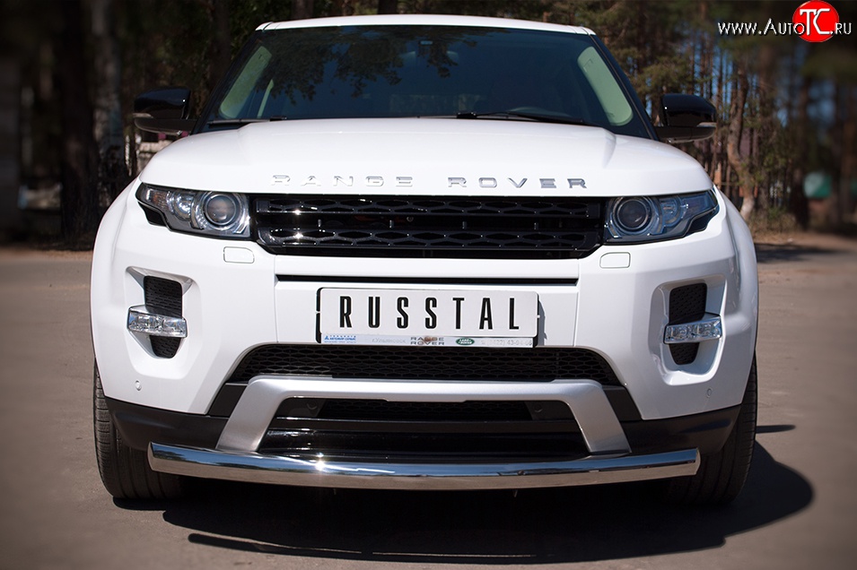 15 349 р. Одинарная защита переднего бампера SLITKOFF диаметром 76 мм (Dynamic) Land Rover Range Rover Evoque 1 L538 дорестайлинг 5 дв. (2011-2015)  с доставкой в г. Пермь