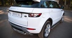 17 999 р. Защита заднего бампера (к-я DYNAMIC, Ø63 и 42 мм, нержавейка) SLITKOFF Land Rover Range Rover Evoque 1 L538 дорестайлинг 5 дв. (2011-2015)  с доставкой в г. Пермь. Увеличить фотографию 2