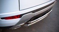 17 999 р. Защита заднего бампера (к-я DYNAMIC, Ø63 и 42 мм, нержавейка) SLITKOFF Land Rover Range Rover Evoque 1 L538 дорестайлинг 5 дв. (2011-2015)  с доставкой в г. Пермь. Увеличить фотографию 4