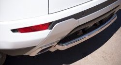 15 349 р. Защита заднего бампера (Ø76 мм, нержавейка, Dynamic) SLITKOFF  Land Rover Range Rover Evoque  1 L538 (2011-2018) дорестайлинг 3 дв., дорестайлинг 5 дв., рестайлинг 3 дв., рестайлинг 5 дв.  с доставкой в г. Пермь. Увеличить фотографию 4