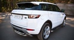 18 699 р. Защита заднего бампера (DYNAMIC, Ø76 и 42 мм, нержавейка) SLITKOFF Land Rover Range Rover Evoque 1 L538 дорестайлинг 5 дв. (2011-2015)  с доставкой в г. Пермь. Увеличить фотографию 2