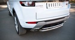 18 699 р. Защита заднего бампера (DYNAMIC, Ø76 и 42 мм, нержавейка) SLITKOFF Land Rover Range Rover Evoque 1 L538 дорестайлинг 5 дв. (2011-2015)  с доставкой в г. Пермь. Увеличить фотографию 4