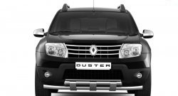 Защита переднего бампера PT GROUP двойная с зубьями Ø63/63мм (НПС) RENAULT Duster 2016- Renault Duster  HS (2010-2021) дорестайлинг, рестайлинг (Нержавеющая полированная сталь)