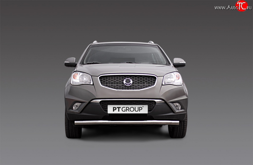 6 399 р. Одинарная защита переднего бампера Petroil Tuning диаметром 63 мм  SSANGYONG Actyon (2010-2013) дорестайлинг  с доставкой в г. Пермь