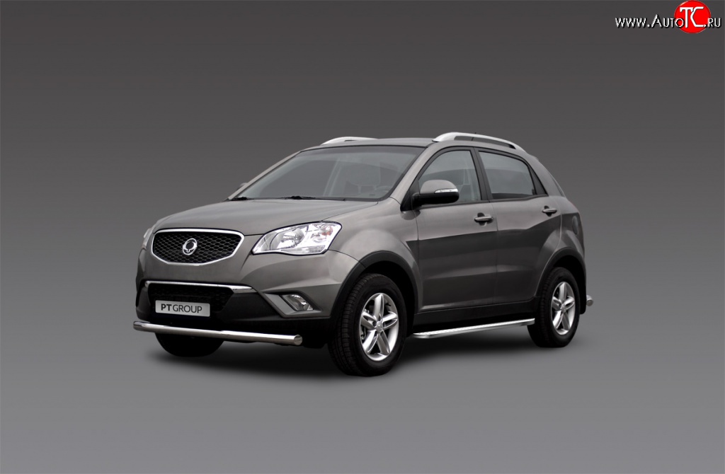 9 499 р. Широкая защита порогов Petroil Tuning  SSANGYONG Actyon (2010-2013) дорестайлинг  с доставкой в г. Пермь