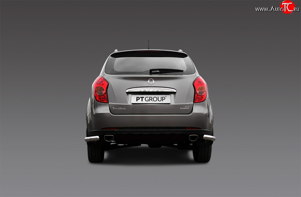4 199 р. Угловая защита заднего бампера Petroil Tuning 63 мм  SSANGYONG Actyon (2010-2013) дорестайлинг  с доставкой в г. Пермь