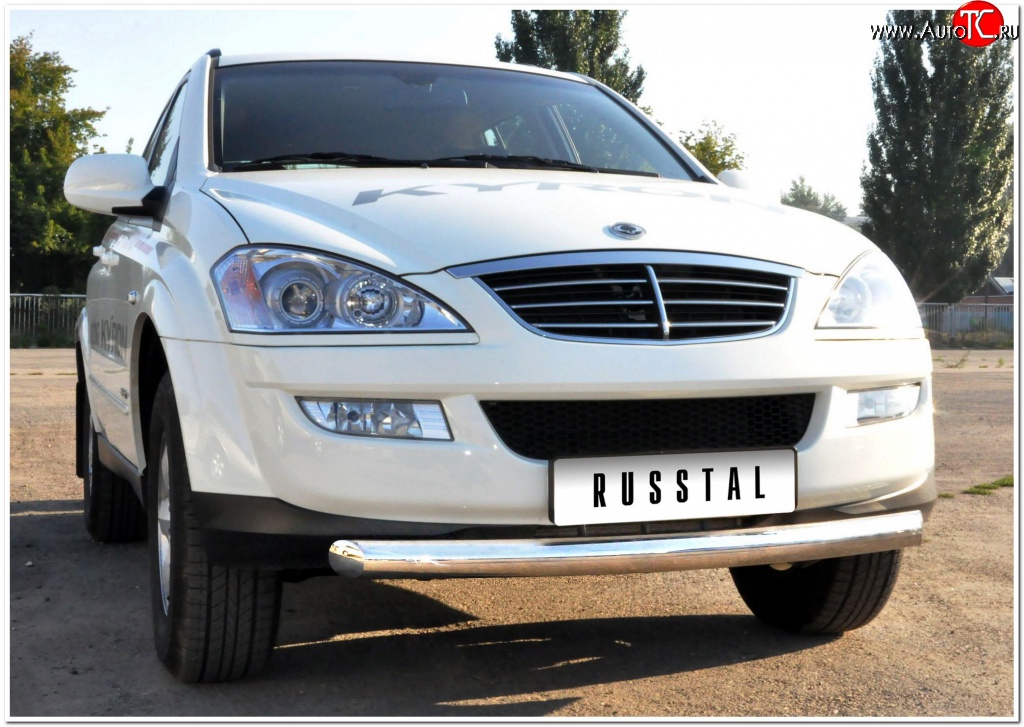 14 699 р. Одинарная защита переднего бампера SLITKOFF диаметром 63 мм  SSANGYONG Kyron (2005-2007) дорестайлинг  с доставкой в г. Пермь