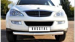 14 699 р. Одинарная защита переднего бампера SLITKOFF диаметром 63 мм  SSANGYONG Kyron (2005-2007) дорестайлинг  с доставкой в г. Пермь. Увеличить фотографию 2
