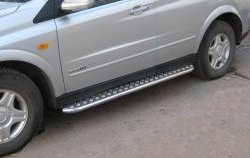 24 649 р. Широкая защита порогов SLITKOFF  SSANGYONG Kyron (2005-2007) дорестайлинг  с доставкой в г. Пермь. Увеличить фотографию 2