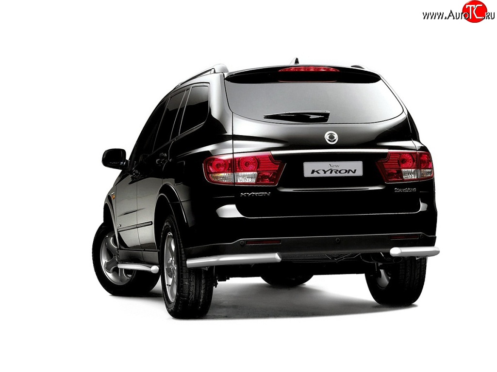 5 699 р. Защита заднего бампера Petroil Tuning 63 мм  SSANGYONG Kyron (2005-2007) дорестайлинг  с доставкой в г. Пермь