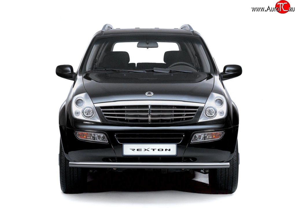 6 599 р. Одинарная защита переднего бампера Petroil Tuning диаметром 63 мм  SSANGYONG Rexton  Y250 (2006-2012)  с доставкой в г. Пермь