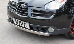 11 249 р. Защита переднего бампера (Ø75х42 мм, нержавейка) Russtal Subaru Tribeca (2005-2007)  с доставкой в г. Пермь. Увеличить фотографию 2