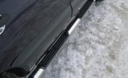 83 999 р. Защита порогов Russtal с пластиковыми вставками для ног Suzuki Grand Vitara JT 5 дверей дорестайлинг (2005-2008) (Защита порогов с со скосами на торцах (вариант 1))  с доставкой в г. Пермь. Увеличить фотографию 2