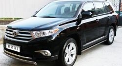 11 599 р. Защита переднего бампера (Ø75х42 мм, нержавейка) Russtal Toyota Highlander XU40 рестайлинг (2010-2013)  с доставкой в г. Пермь. Увеличить фотографию 7