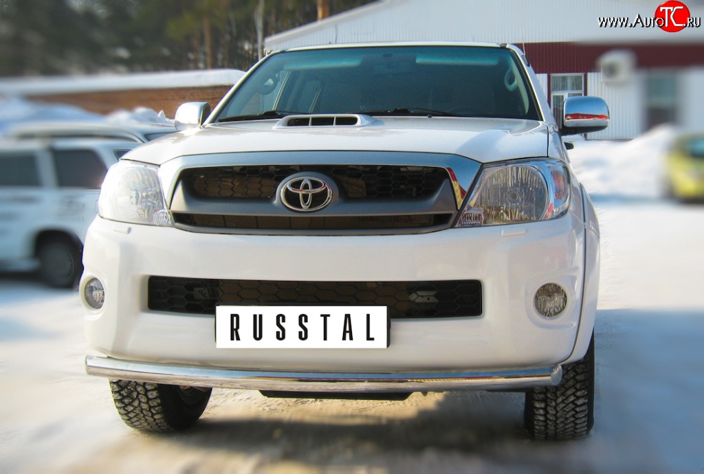 15 249 р. Одинарная защита переднего бампера SLITKOFF диаметром 63 мм  Toyota Hilux  AN10,AN20 (2008-2011) 1-ый рестайлинг  с доставкой в г. Пермь