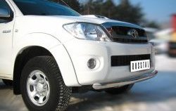 15 249 р. Одинарная защита переднего бампера SLITKOFF диаметром 63 мм  Toyota Hilux  AN10,AN20 (2008-2011) 1-ый рестайлинг  с доставкой в г. Пермь. Увеличить фотографию 2