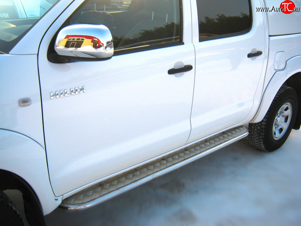 24 649 р. Широкая защита порогов SLITKOFF Toyota Hilux AN20,AN30  2-ой рестайлинг (2011-2016)  с доставкой в г. Пермь