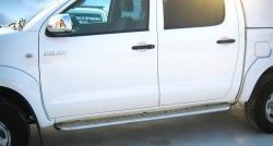 24 649 р. Широкая защита порогов SLITKOFF Toyota Hilux AN20,AN30  2-ой рестайлинг (2011-2016)  с доставкой в г. Пермь. Увеличить фотографию 2