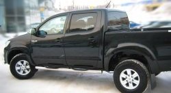 83 999 р. Защита порогов Russtal из трубы d76 мм с пластиковыми вставками для ног Toyota Hilux AN20,AN30  2-ой рестайлинг (2011-2016) (Защита порогов с со скосами на торцах (вариант 1))  с доставкой в г. Пермь. Увеличить фотографию 3