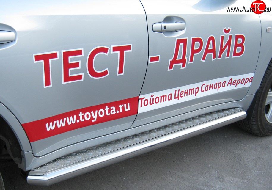 33 849 р. Широкая защита порогов SLITKOFF  Toyota Land Cruiser  200 (2007-2012) дорестайлинг  с доставкой в г. Пермь