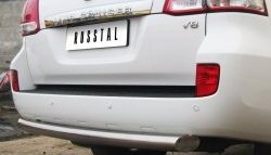 18 899 р. Защита заднего бампера (Ø76 мм, нержавейка) SLITKOFF  Toyota Land Cruiser  200 (2007-2012) дорестайлинг  с доставкой в г. Пермь. Увеличить фотографию 3