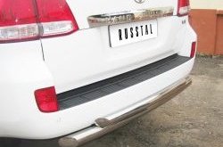 16 449 р. Защита заднего бампера (Ø76 и 63 мм, нержавейка) SLITKOFF Toyota Land Cruiser 200 дорестайлинг (2007-2012)  с доставкой в г. Пермь. Увеличить фотографию 4