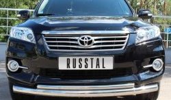 19 999 р. Защита переднего бампера (2 трубыØ76 и 42 мм, нержавейка) SLITKOFF  Toyota RAV4  XA30 (2010-2013) 5 дв. удлиненный 2-ой рестайлинг  с доставкой в г. Пермь. Увеличить фотографию 2