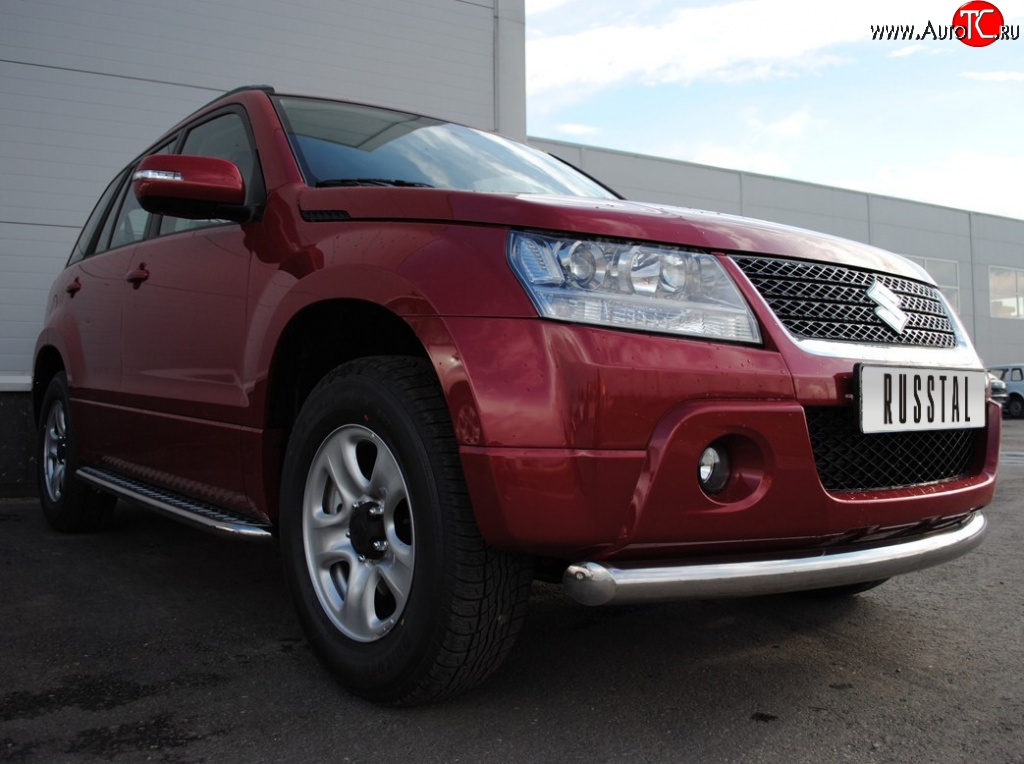 15 999 р. Одинарная защита переднего бампера SLITKOFF  Suzuki Grand Vitara  JT 5 дверей (2005-2008) дорестайлинг  с доставкой в г. Пермь